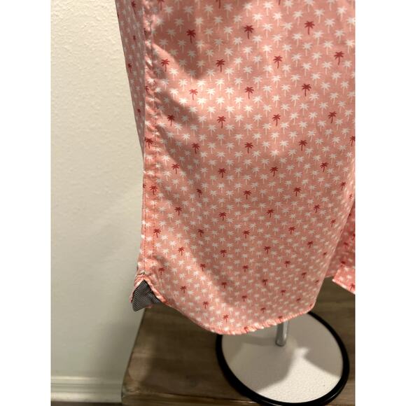 Van Heusen Men Slim Fit Shirt Button Up Tropical Summer Short Sleeve M 15 - 15.5 - Picture 7 of 8